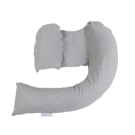 Dreamgenii Support and Feeding Pillow - Grey Marl Cotton Jersey - mezetto ebebek ebebek