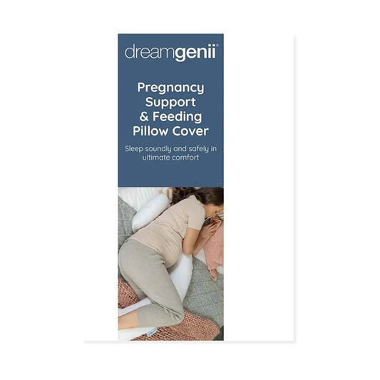 Dreamgenii Support and Feeding Pillow Spare Cover - White Cotton Jersey - mezetto ebebek ebebek