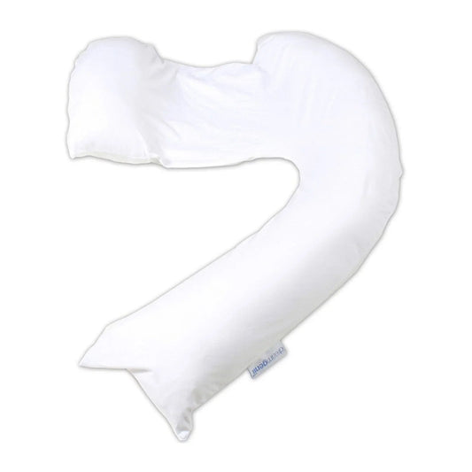 Dreamgenii Support and Feeding Pillow - White Cotton Jersey - mezetto ebebek ebebek