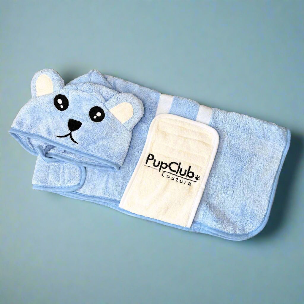 Drying Robe - Blue - mezetto PupClub Couture PupClub Couture