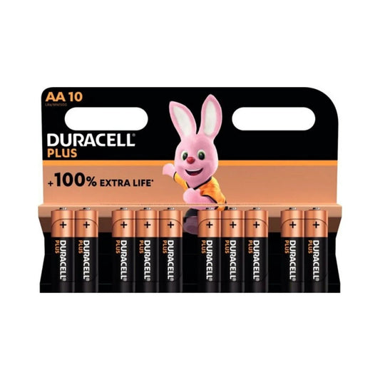 Duracell Plus AA Alkaline Batteries 10 pcs - mezetto ebebek ebebek