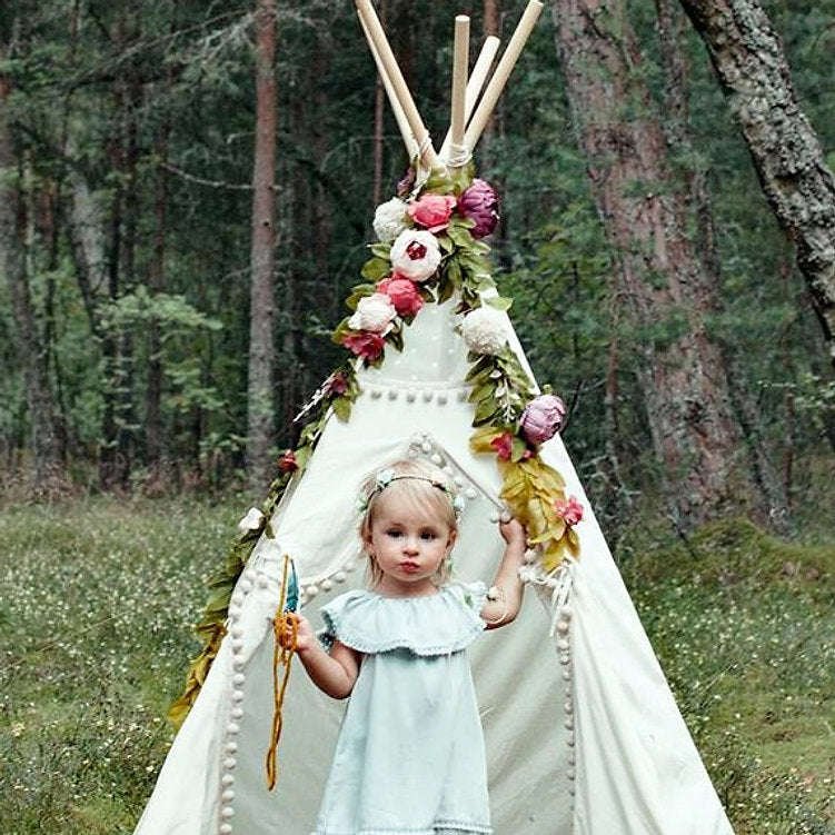 MINICAMP Peony Flower Garland for Teepee & Kids Room Decor | LONG