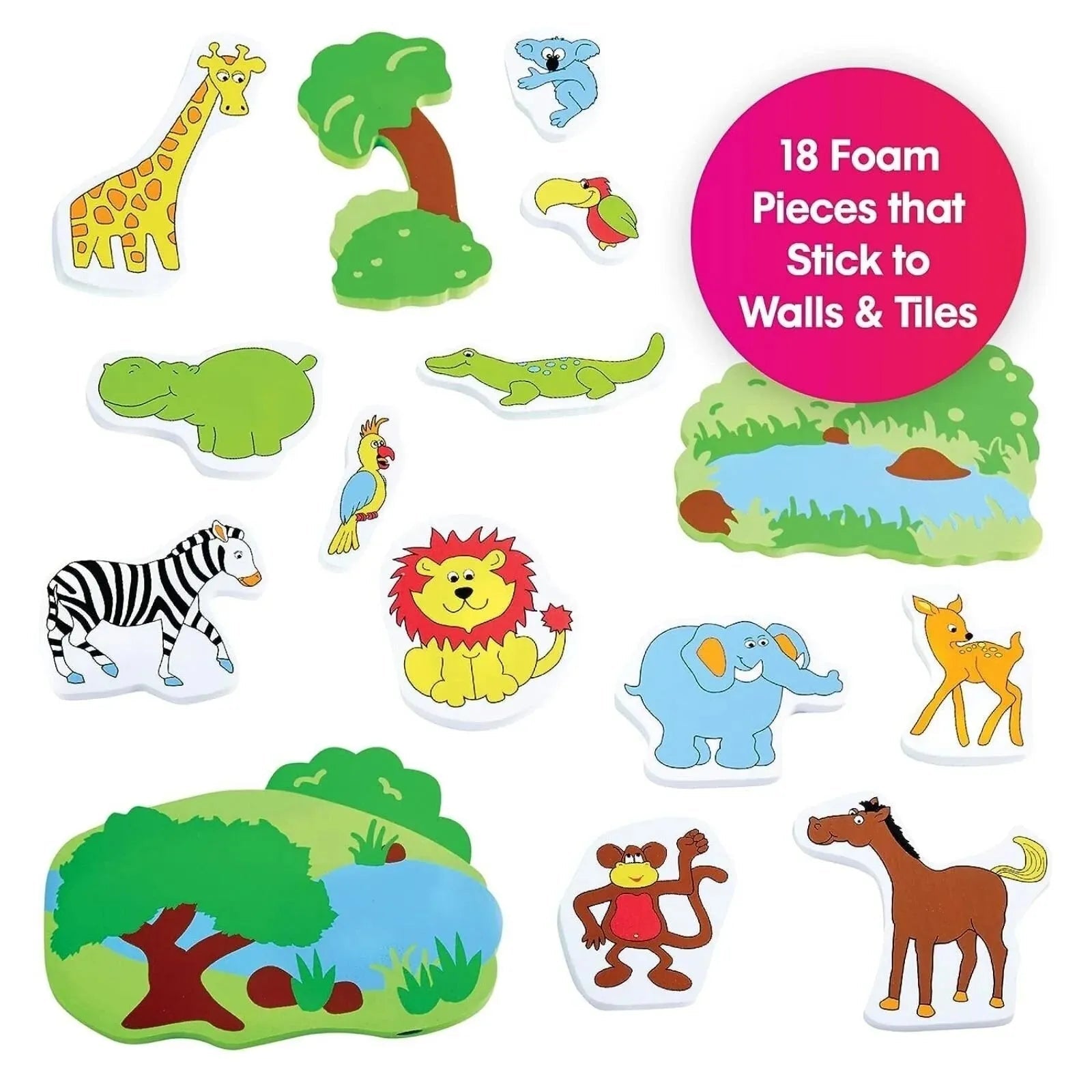 Edushape Bathtime Magic Creations - Jungle Fun - mezetto ebebek ebebek