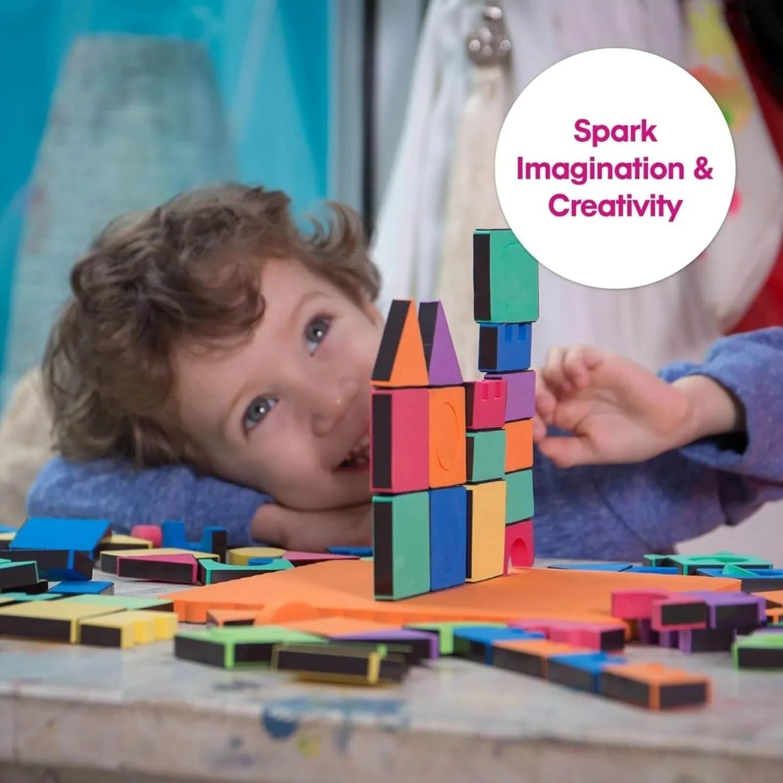 Edushape Magnetic Shapes with Board, 54 pcs - mezetto ebebek ebebek