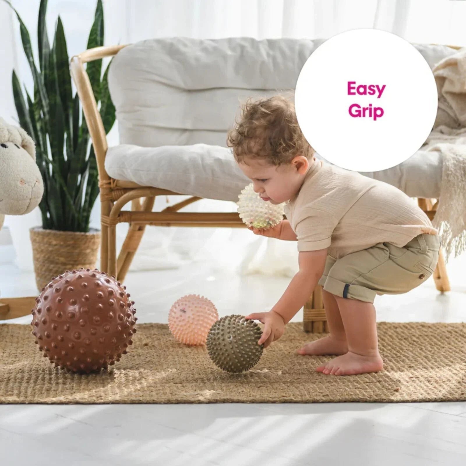 Edushape Sensory Ball Boho Chic 10cm 4 pcs - mezetto ebebek ebebek