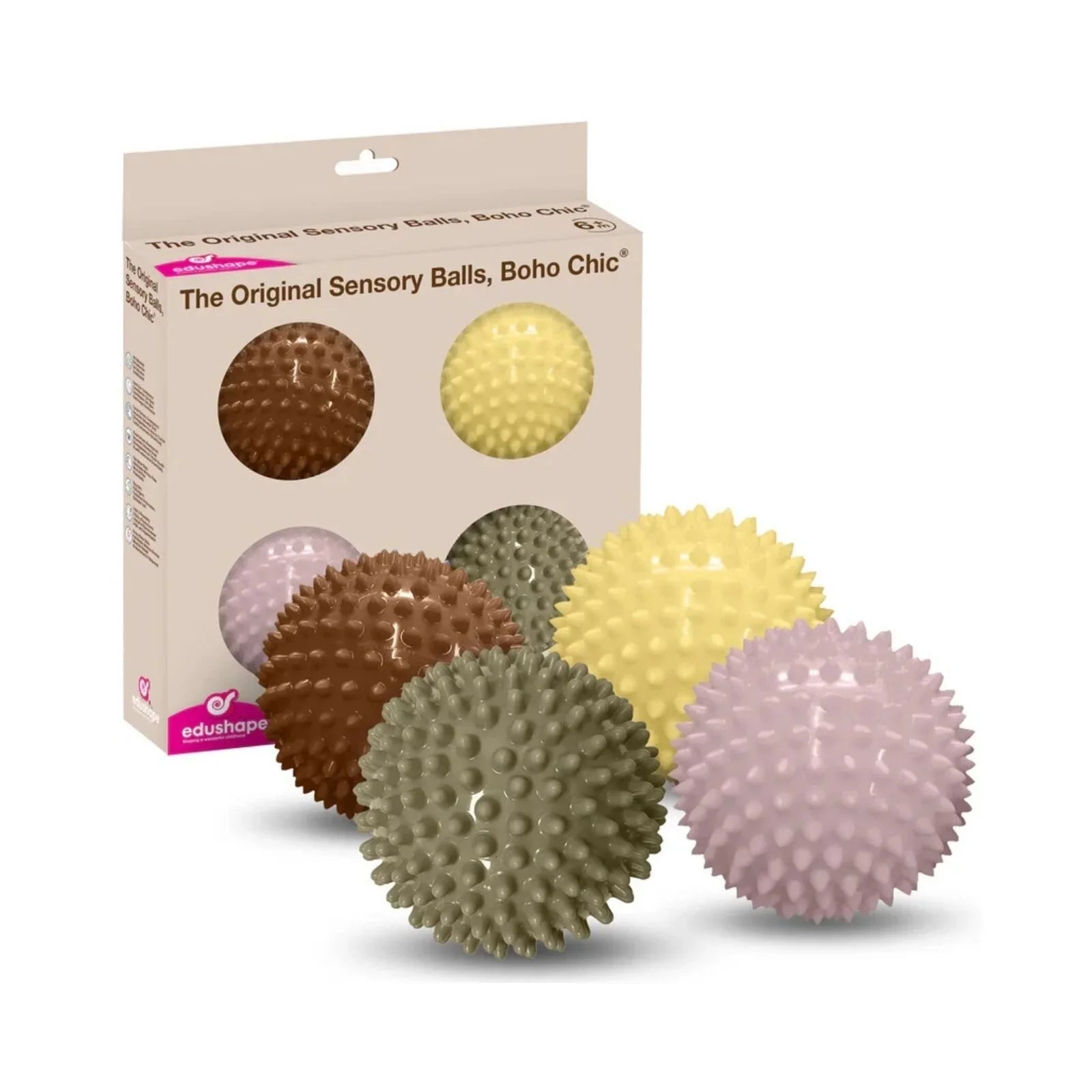 Edushape Sensory Ball Boho Chic 10cm 4 pcs - mezetto ebebek ebebek