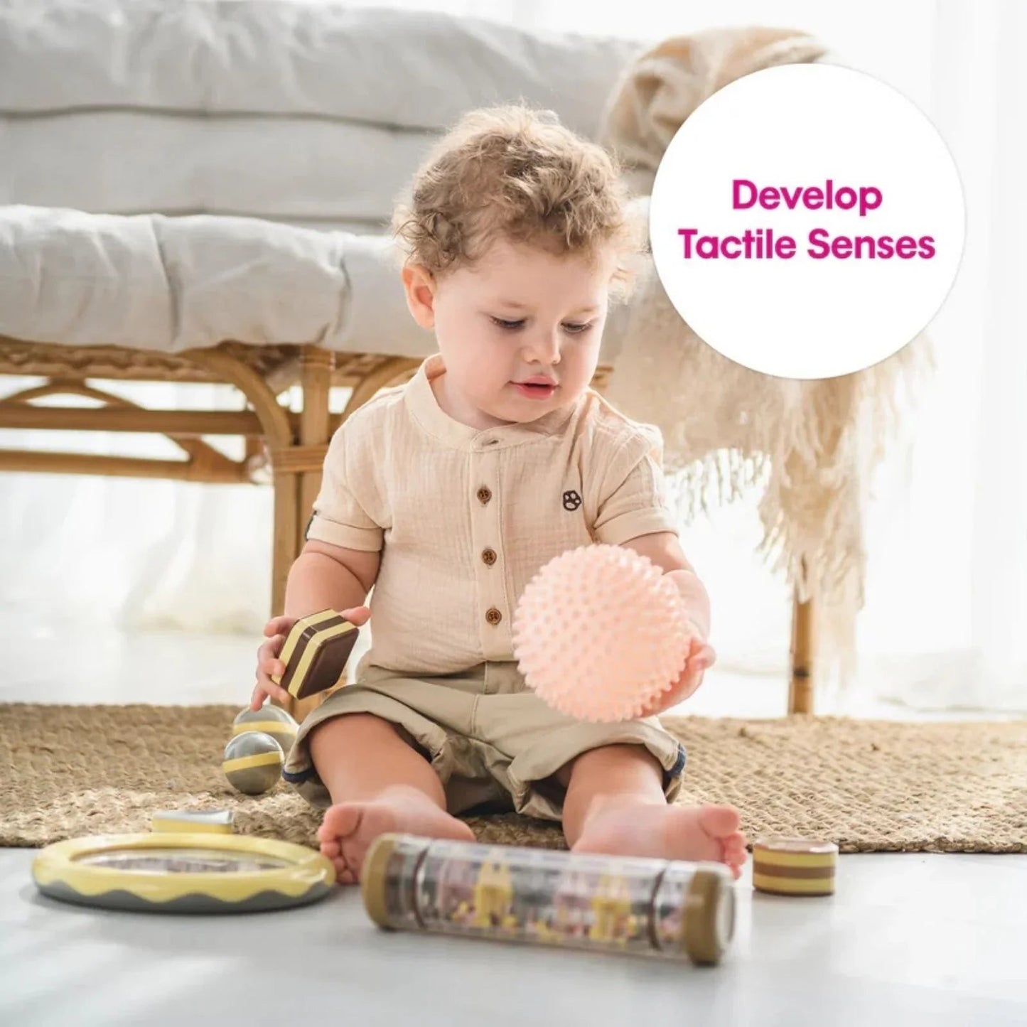 Edushape Sensory Ball Boho Chic 10cm 4 pcs - mezetto ebebek ebebek
