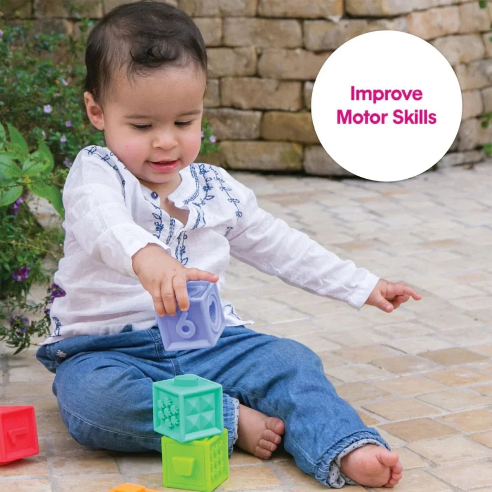 Edushape Textured Pop Blocks - mezetto ebebek ebebek