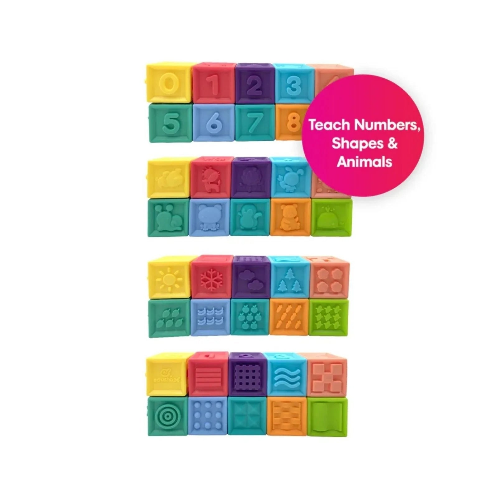 Edushape Textured Pop Blocks - mezetto ebebek ebebek