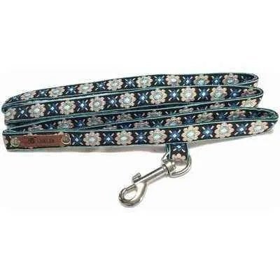 Elegant Cotton Dog Collar with Personalised Engraved Charm by Lollipollipocket - mezetto