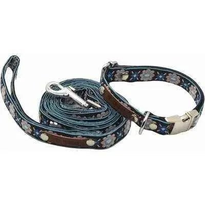 Elegant Cotton Dog Collar with Personalised Engraved Charm by Lollipollipocket - mezetto