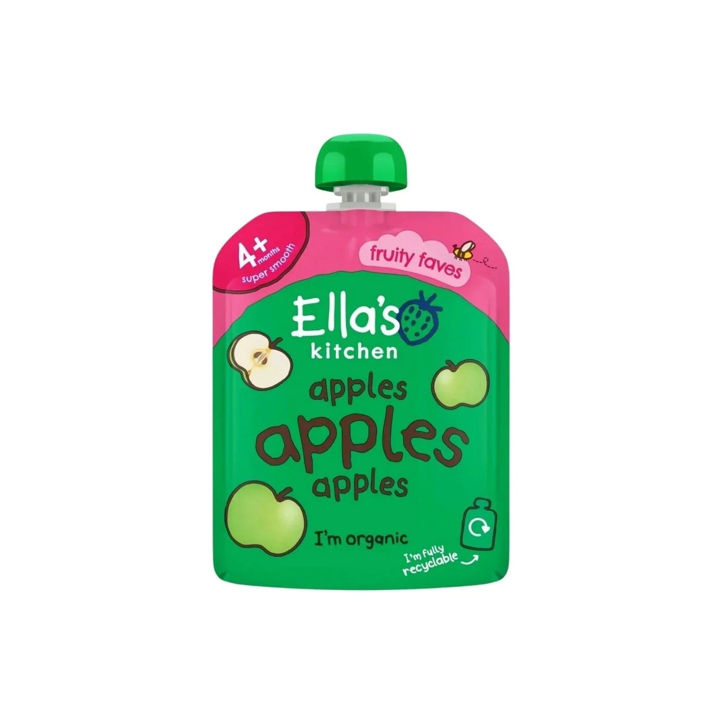 Ella's Kitchen Organic Apples First Tastes Baby Food Pouch 4+ months 70g - mezetto ebebek ebebek