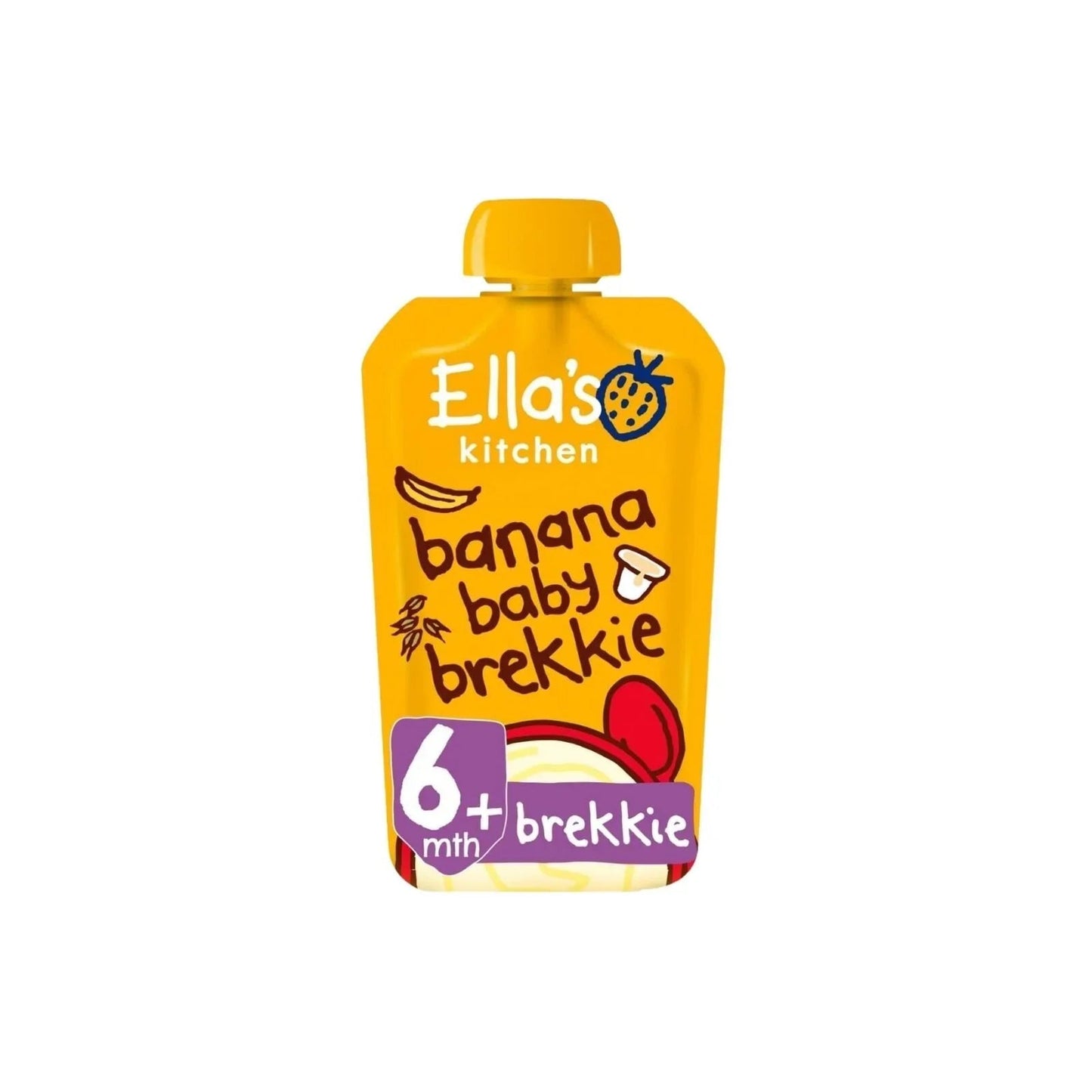 Ella's Kitchen Organic Banana Baby Brekkie Baby Food Breakfast Pouch 6+ months 100g - mezetto ebebek ebebek