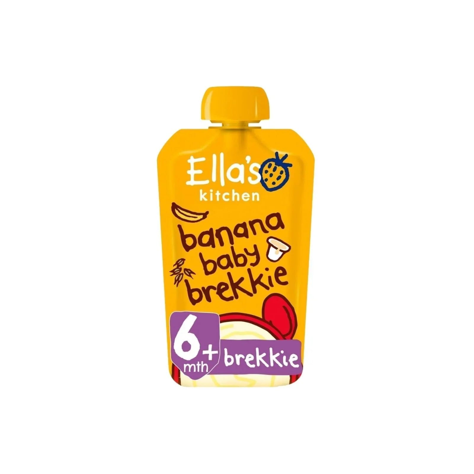 Ella's Kitchen Organic Banana Baby Brekkie Baby Food Breakfast Pouch 6+ months 100g - mezetto ebebek ebebek