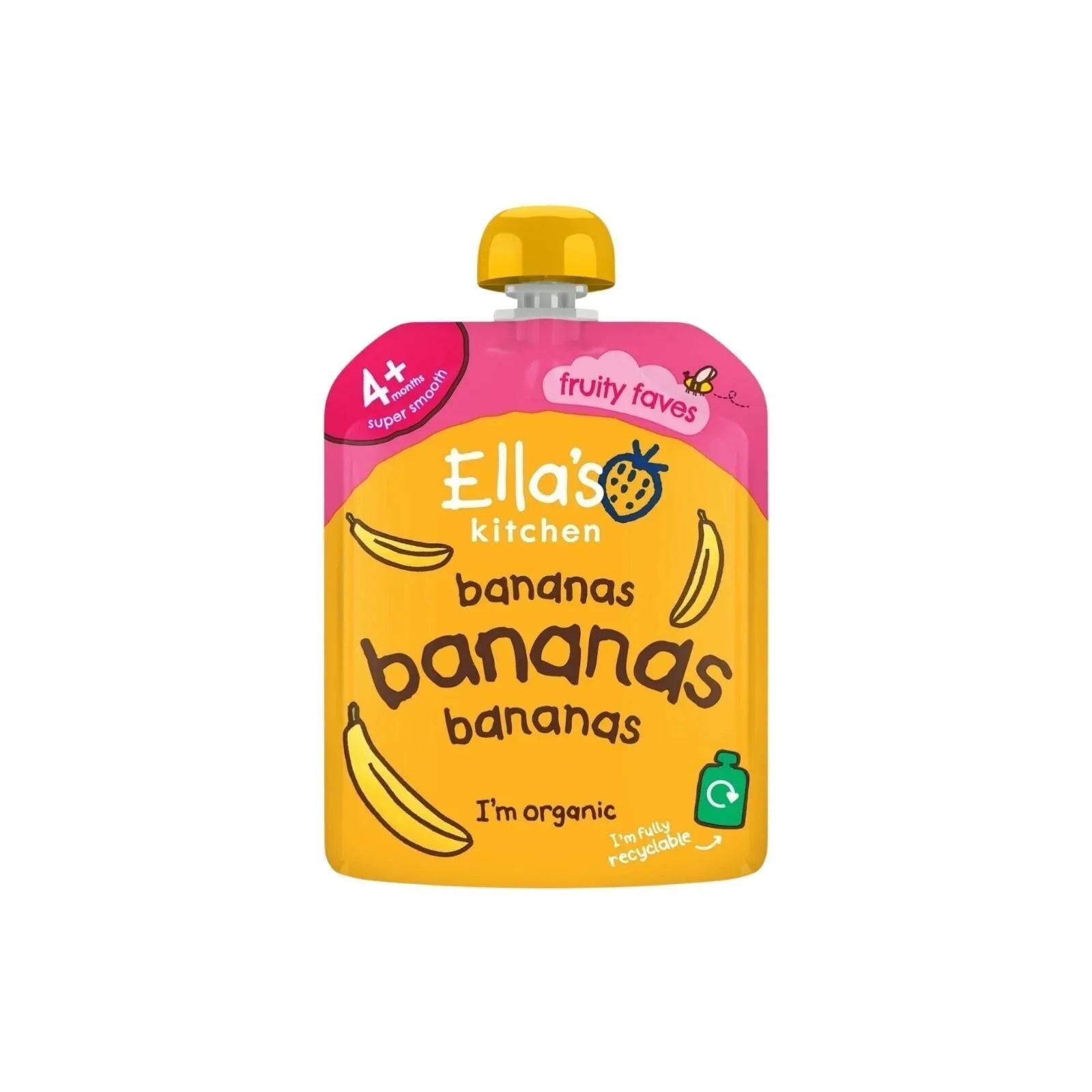 Ella's Kitchen Organic Bananas First Tates Baby Food Pouch 4+ months 70g - mezetto ebebek ebebek