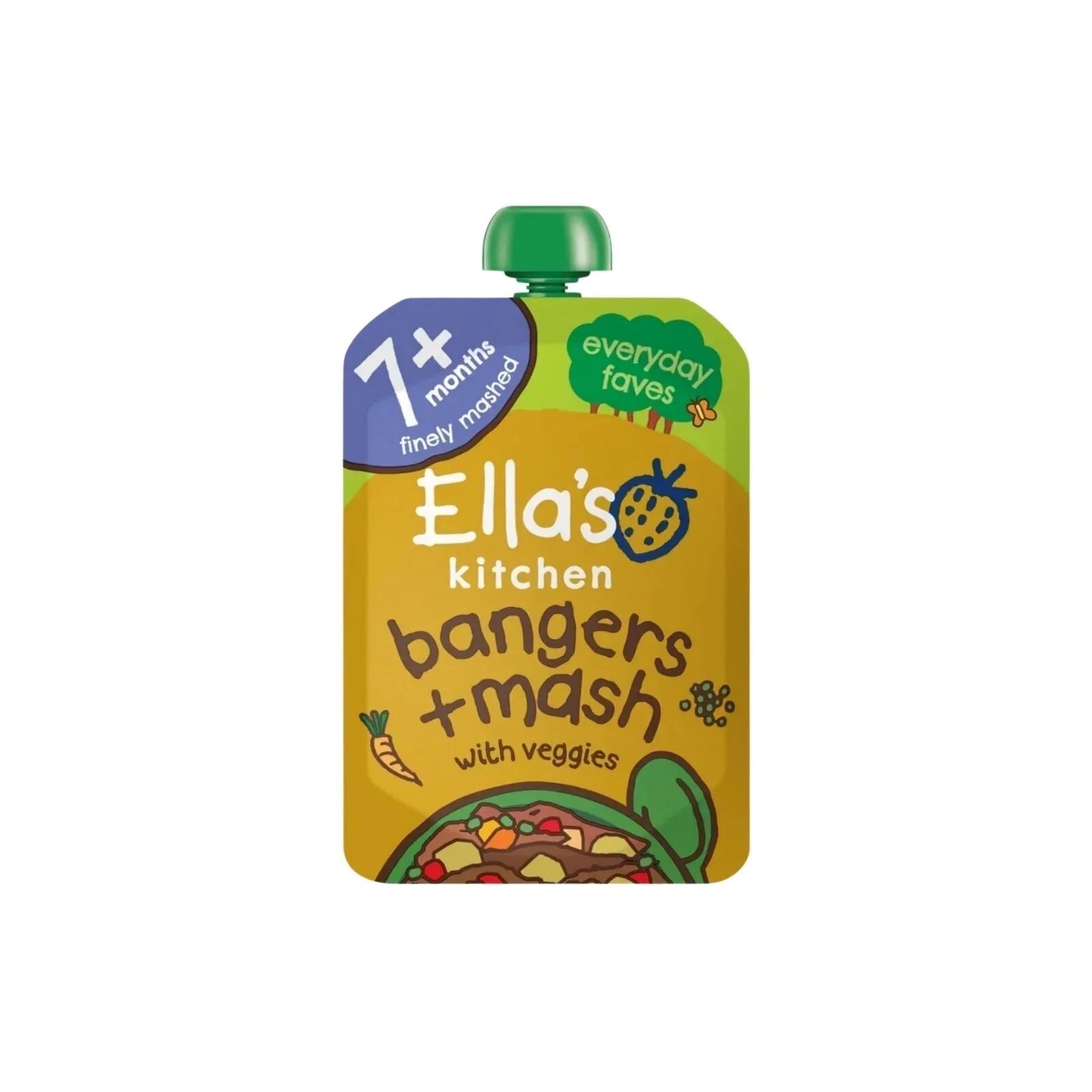Ella's Kitchen Organic Bangers & Mash Baby Food Pouch 7+ months 130g - mezetto ebebek ebebek