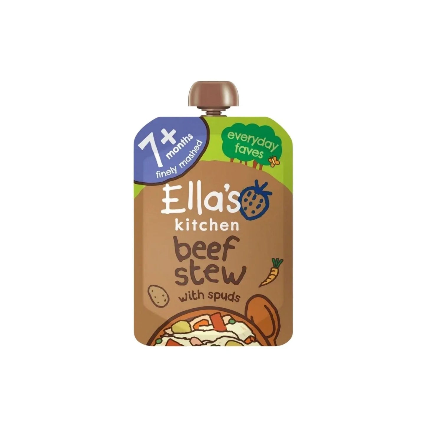 Ella's Kitchen Organic Beef Stew Baby Food Pouch 7+ months 130g - mezetto ebebek ebebek