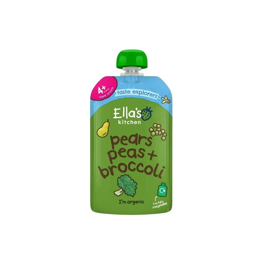 Ella's Kitchen Organic Broccoli Pears & Peas Pouch 4+ months 120g - mezetto ebebek ebebek