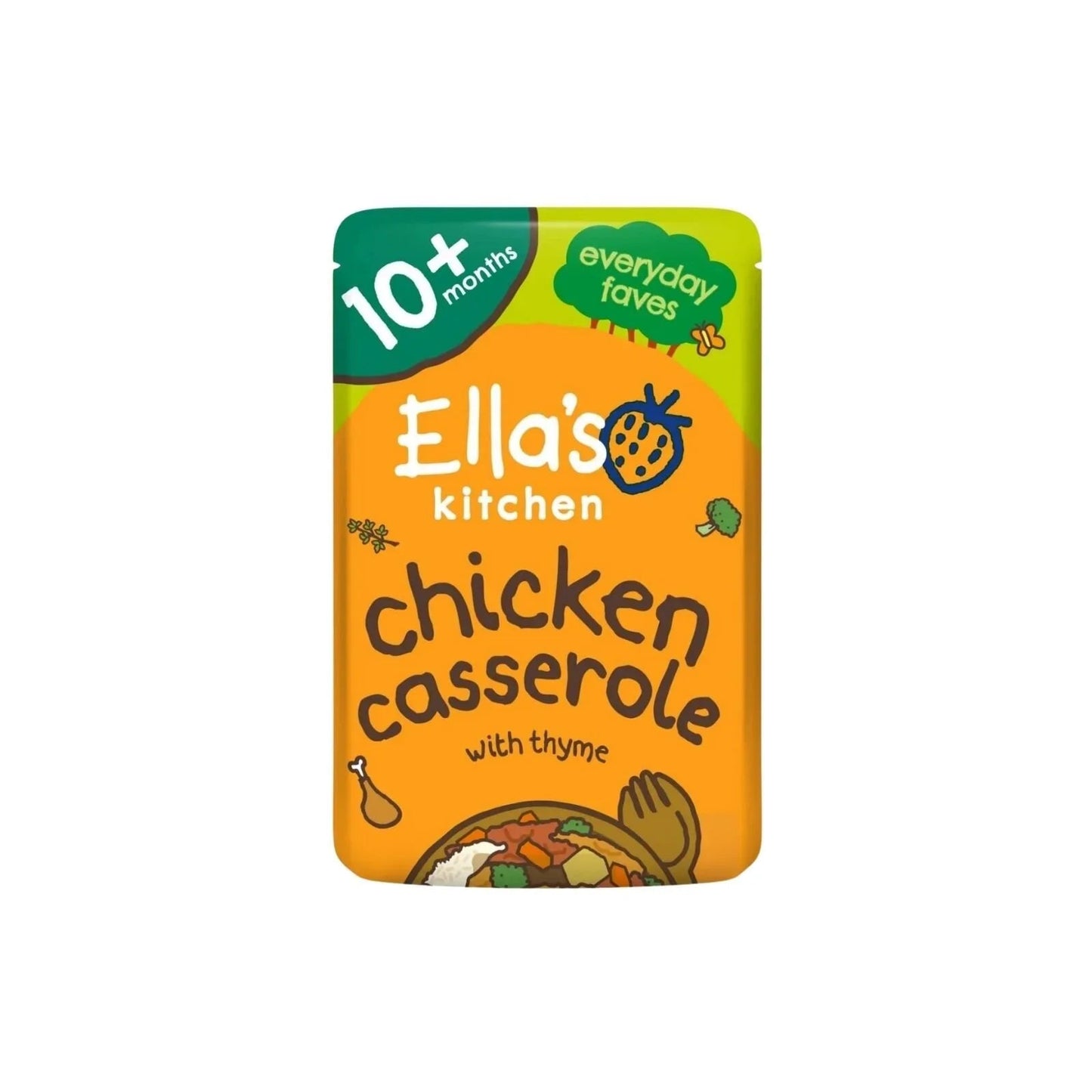 Ella's Kitchen Organic Chicken & Rice Casserole Baby Food Pouch 10+ months 190g - mezetto ebebek ebebek