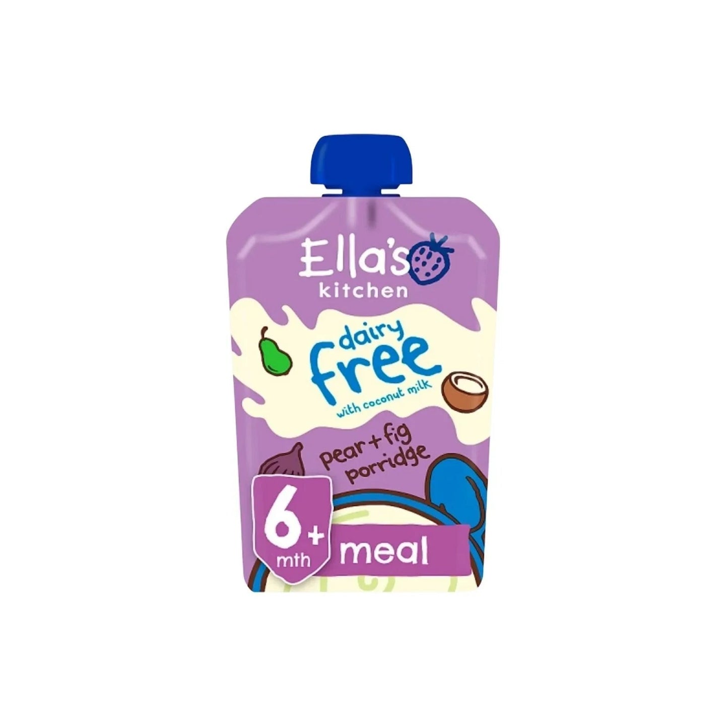 Ella's Kitchen Organic Dairy Free Pear & Fig Porridge Baby Food Pouch 6+ months 100g - mezetto ebebek ebebek