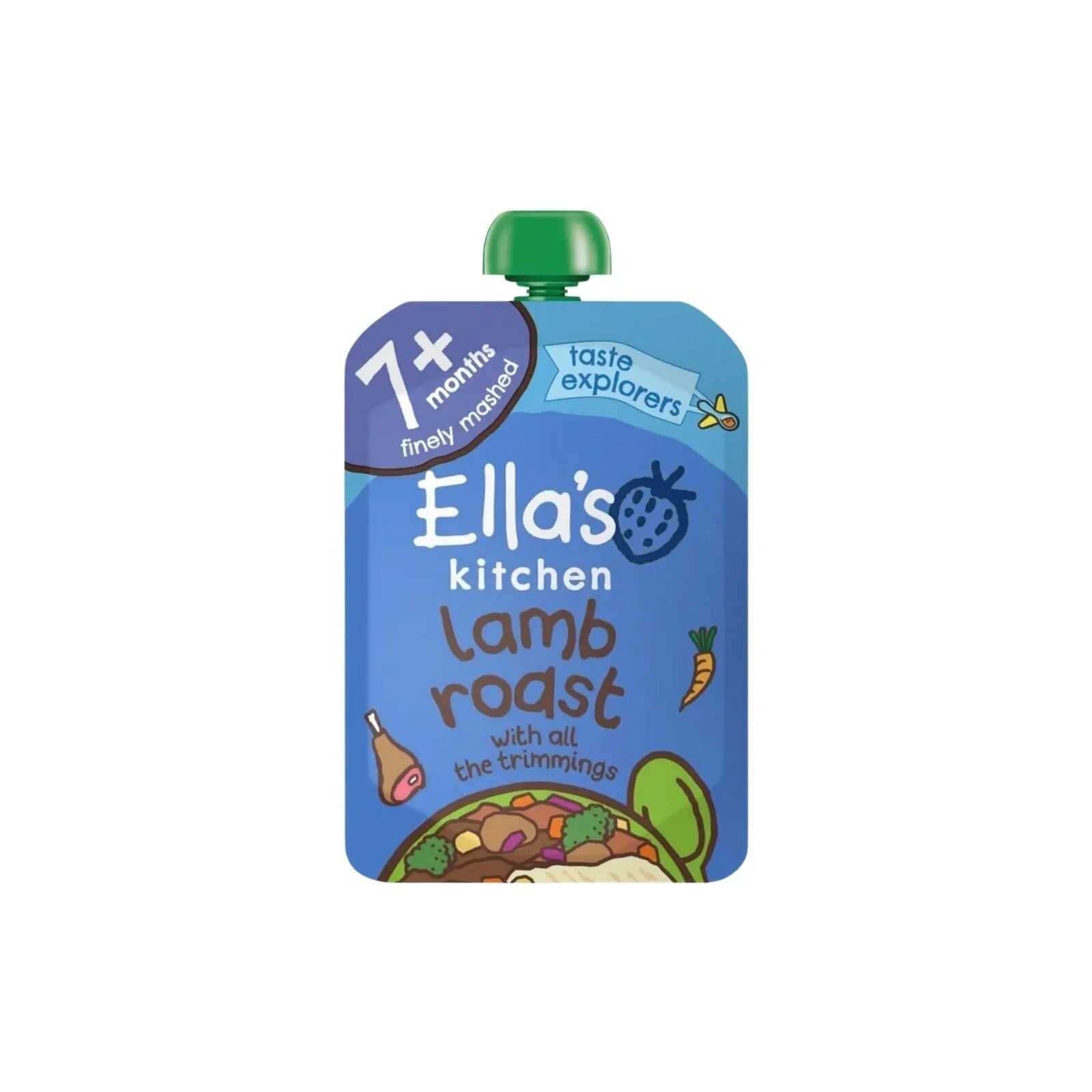 Ella's Kitchen Organic Lamb Roast Dinner Baby Food Pouch 7+ months 130g - mezetto ebebek ebebek
