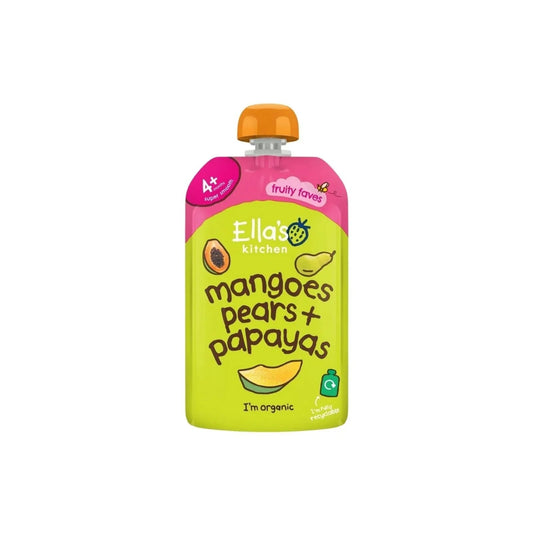 Ella's Kitchen Organic Mangoes Pears & Papaya Baby Food Pouch 4+ months 120g - mezetto ebebek ebebek