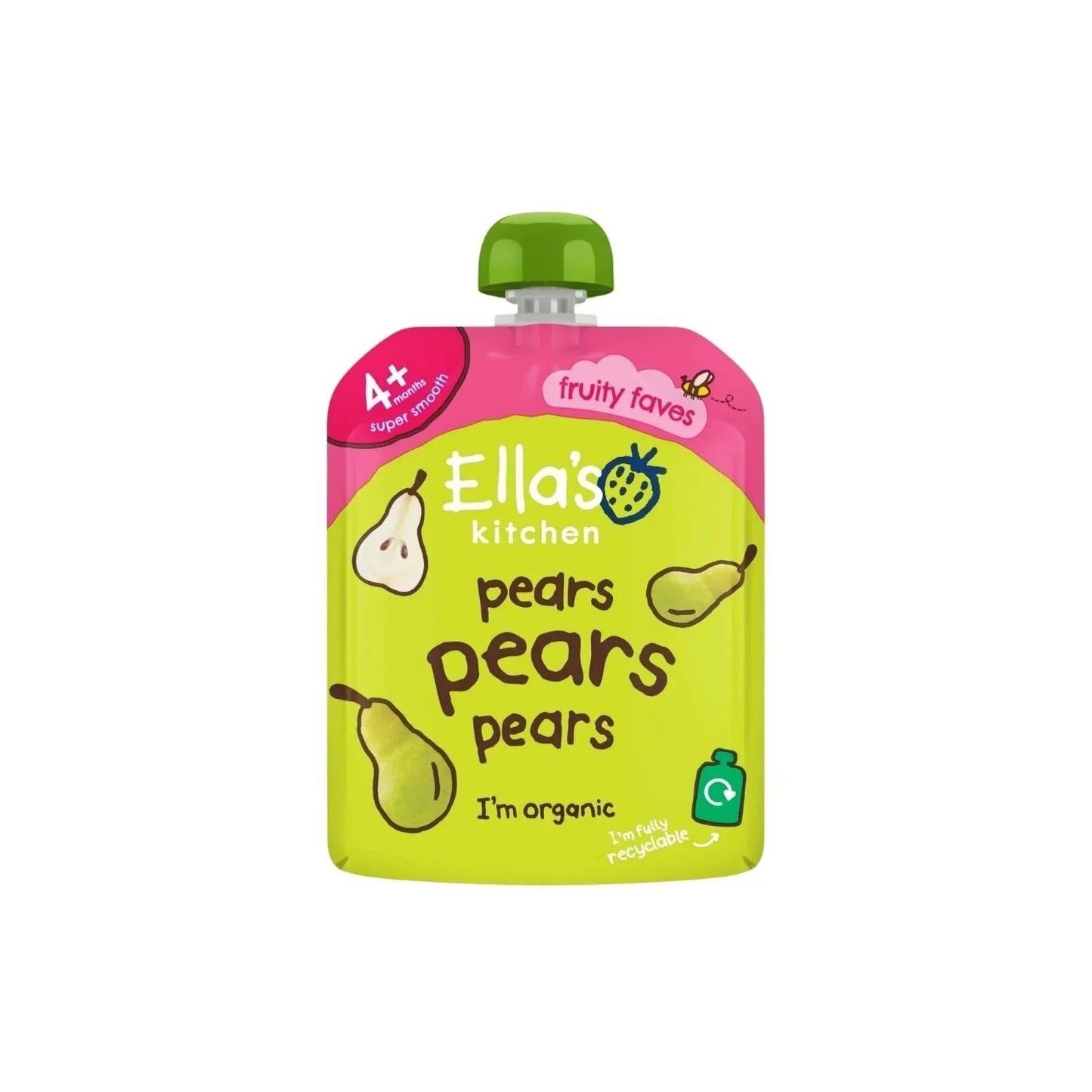 Ella's Kitchen Organic Pears First Tastes Baby Food Pouch 4+ months 70g - mezetto ebebek ebebek