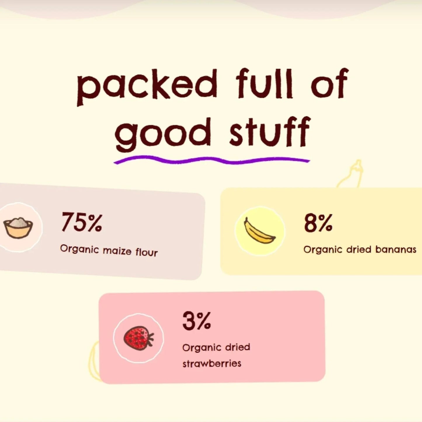 Ella's Kitchen Organic Strawberry & Banana Melty Puffs Baby Snack 6+ months 20g - mezetto ebebek ebebek