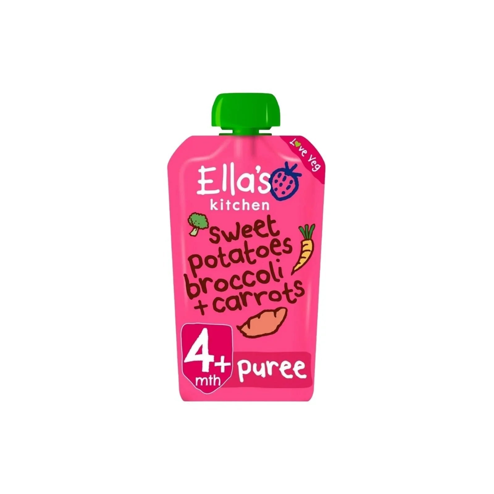 Ella's Kitchen Organic Sweet Potatoes Broccoli & Carrots 4+ months 120g - mezetto ebebek ebebek
