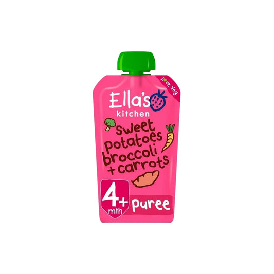 Ella's Kitchen Organic Sweet Potatoes Broccoli & Carrots 4+ months 120g - mezetto ebebek ebebek