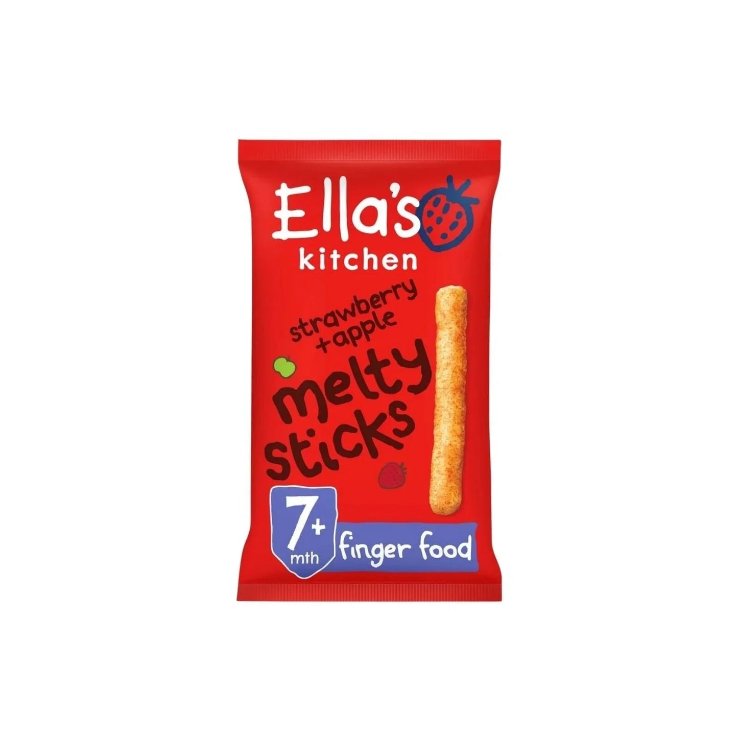 Ella's Kitchen Strawberry & Apple Melty Sticks Baby Snack 7+ months 16g - mezetto ebebek ebebek