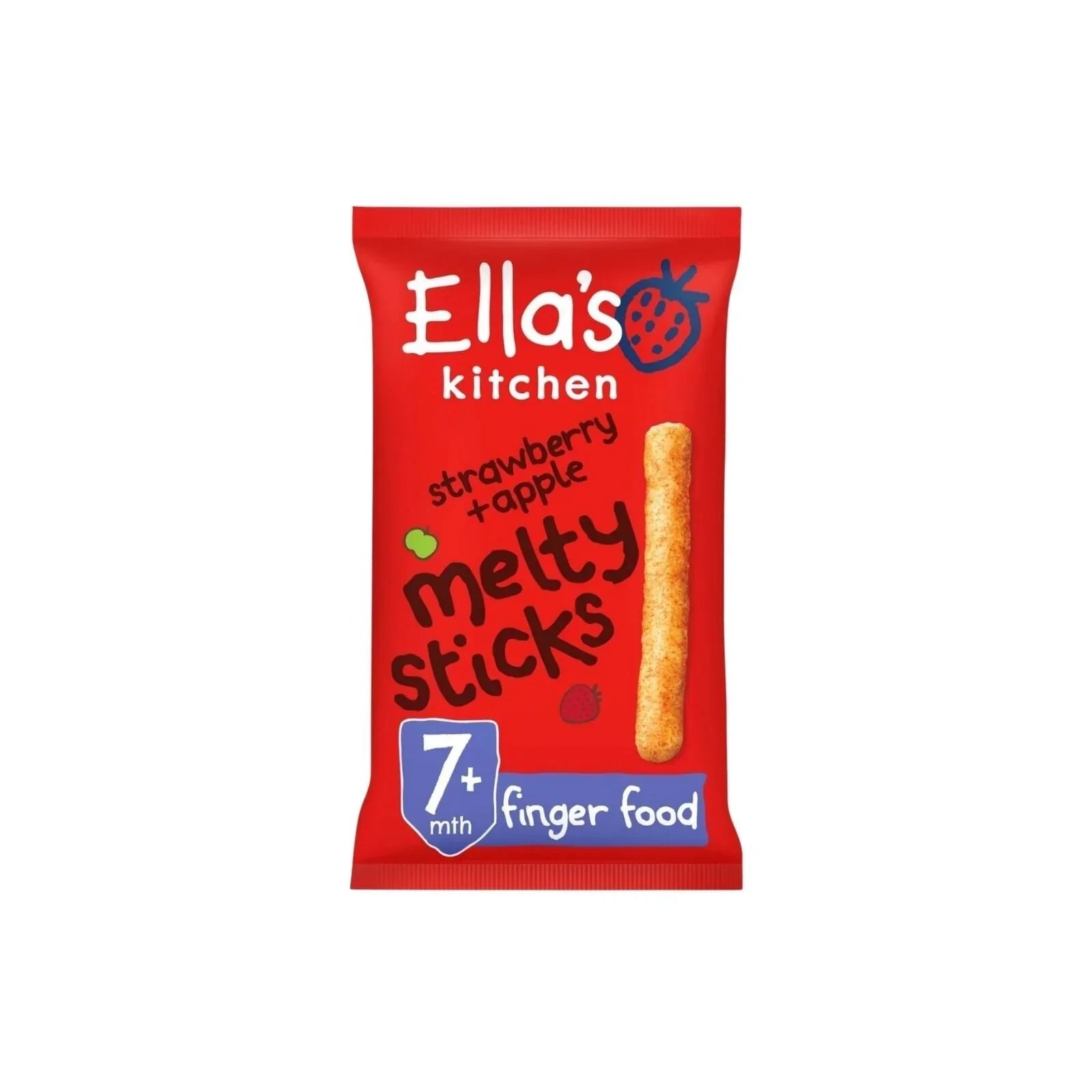 Ella's Kitchen Strawberry & Apple Melty Sticks Baby Snack 7+ months 16g - mezetto ebebek ebebek