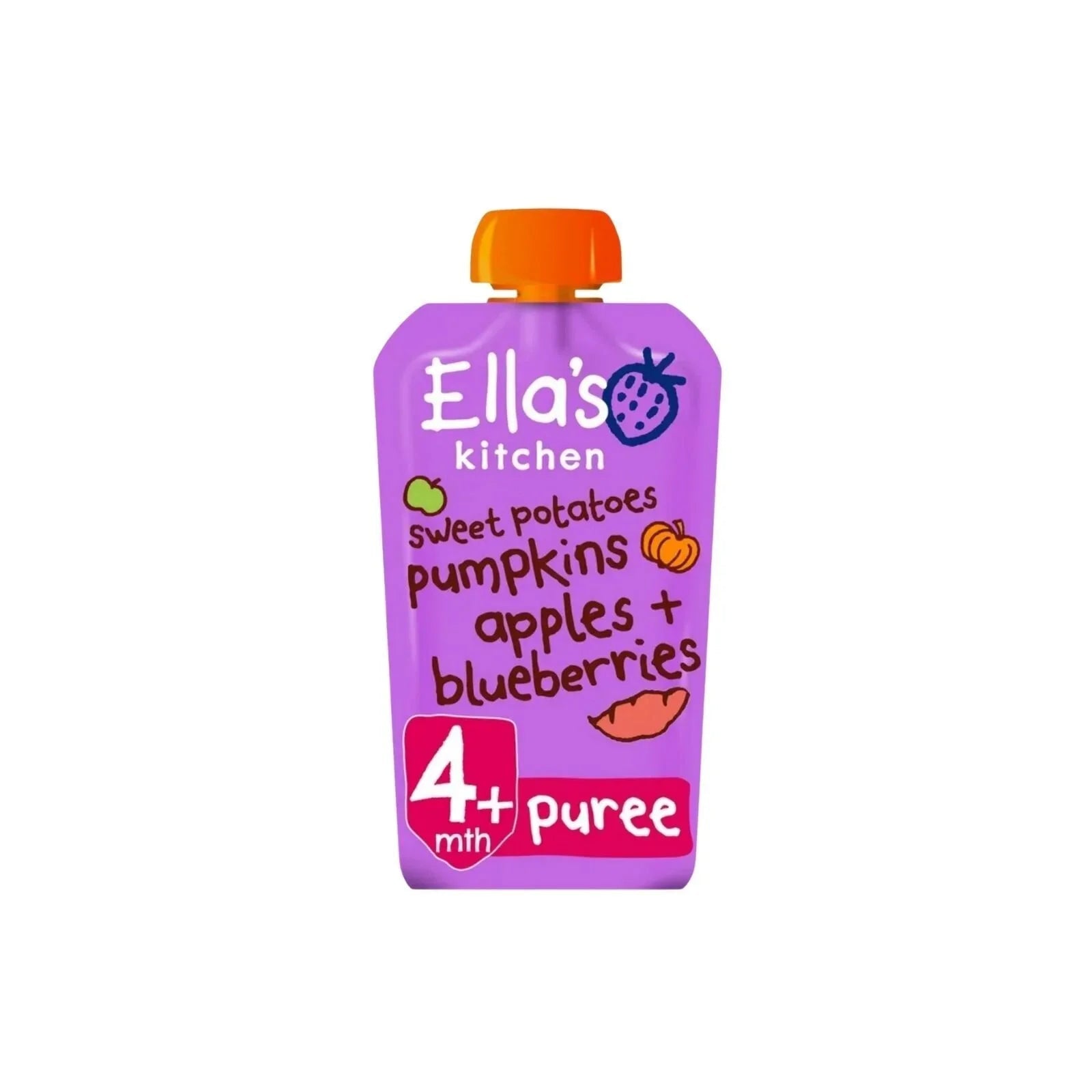 Ella's Kitchen Sweet Potatoes Pumpkins Apples & Blueberries 4+ months 120g - mezetto ebebek ebebek