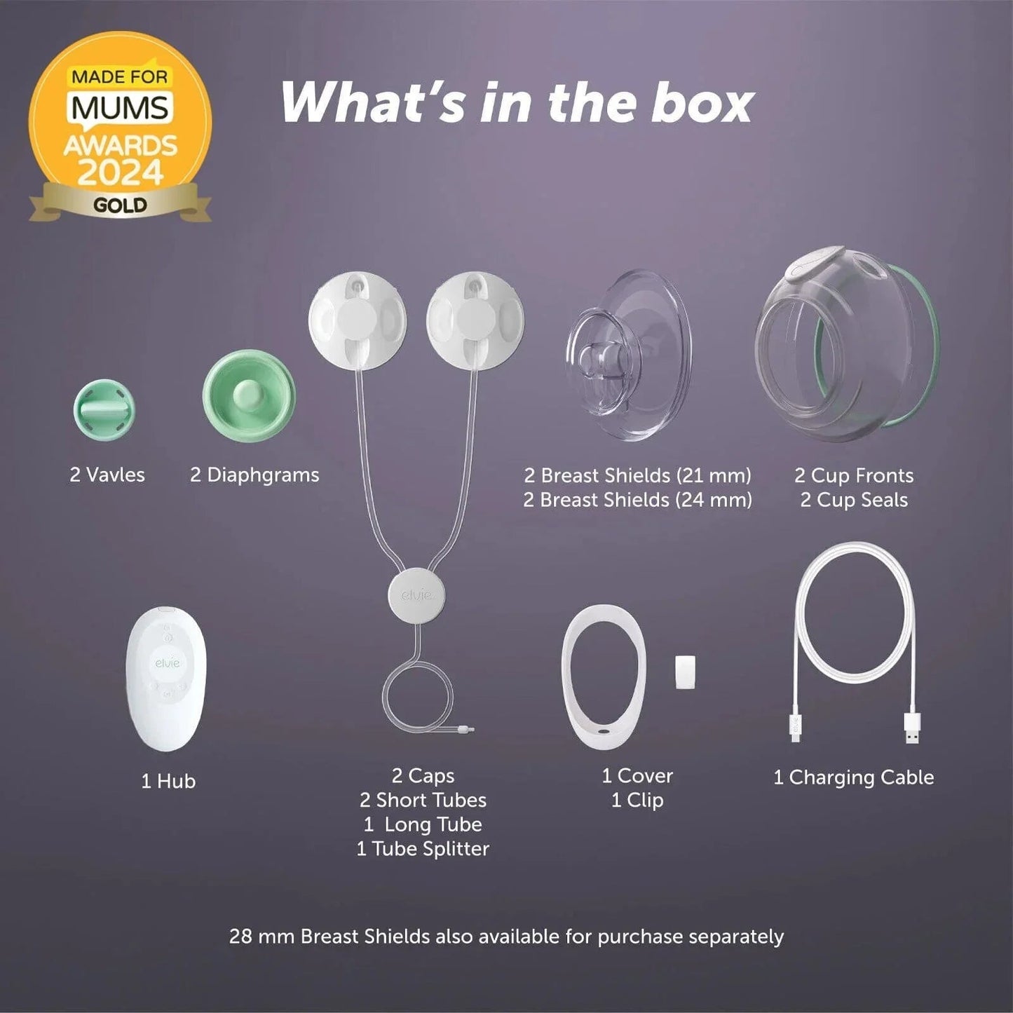 Elvie Stride Hands Free Double Electric Breast Pump - mezetto ebebek ebebek