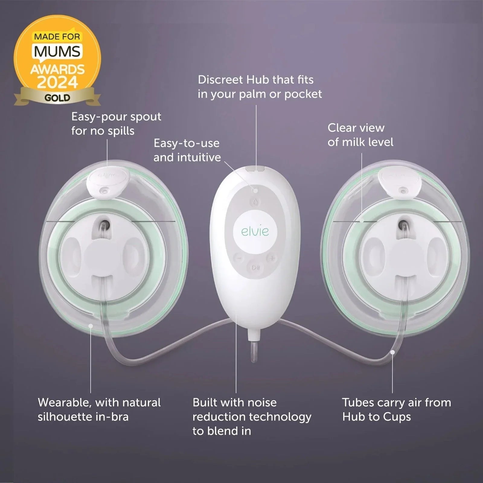 Elvie Stride Hands Free Double Electric Breast Pump - mezetto ebebek ebebek