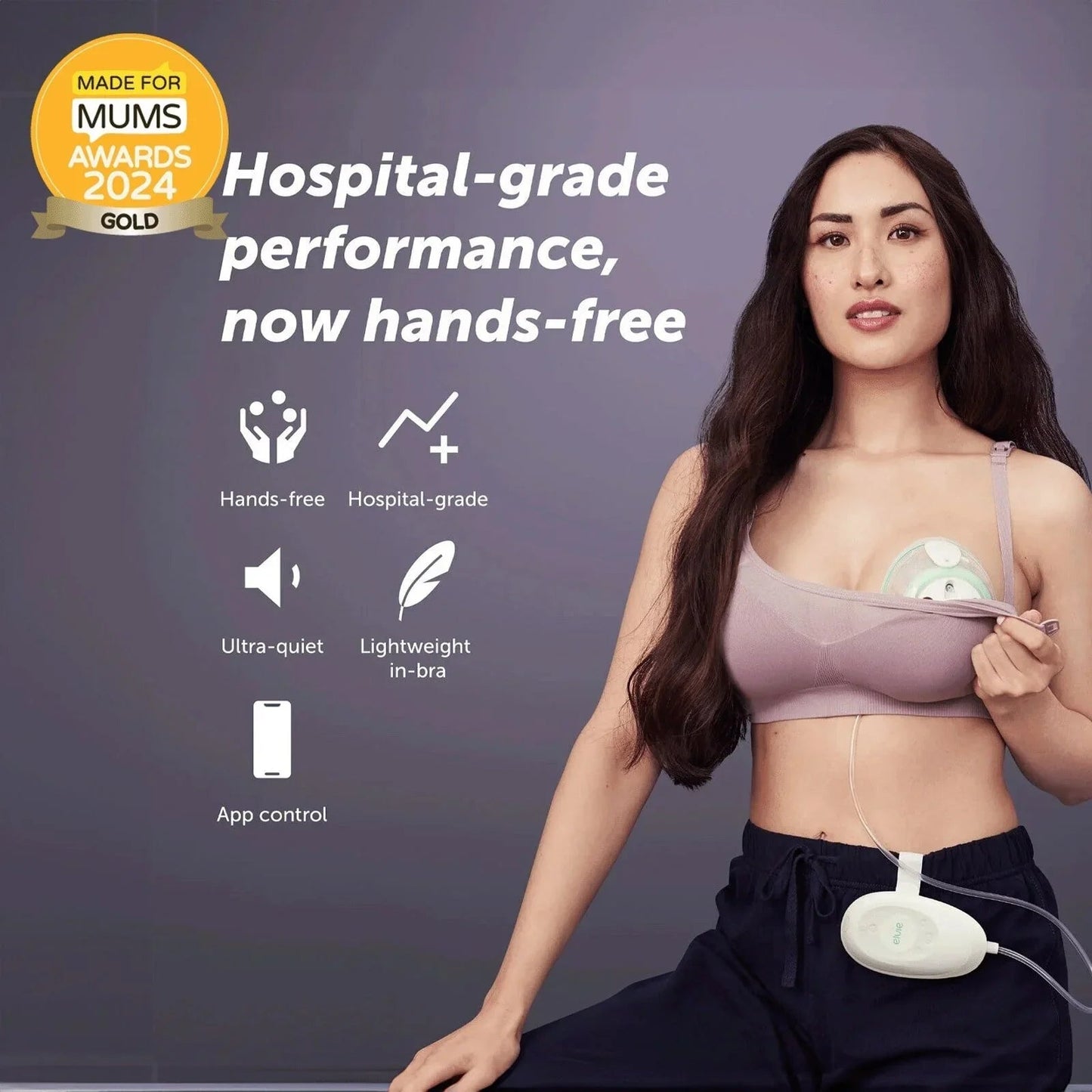 Elvie Stride Hands Free Single Electric Breast Pump - mezetto ebebek ebebek