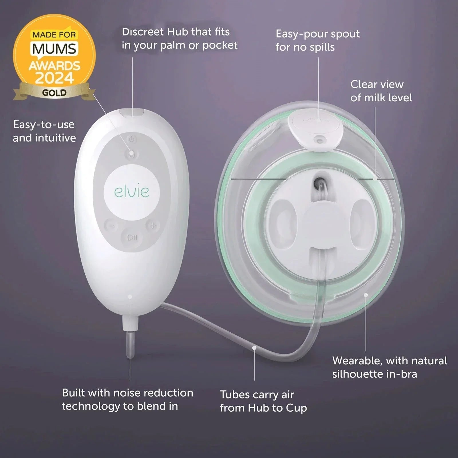 Elvie Stride Hands Free Single Electric Breast Pump - mezetto ebebek ebebek