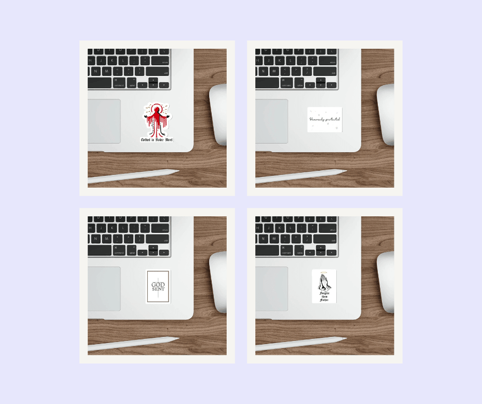 Faith & Protection Stickers – Spiritual Vinyl Sticker Pack - mezetto KEOLIX KEOLIX