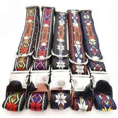 Finnigan Designer Dog Collar (Floral Collection) Large - mezetto