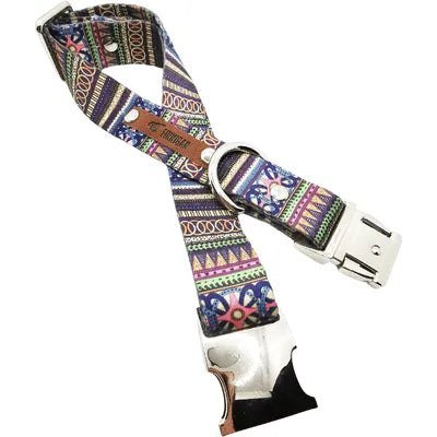 Finnigan's Majestic Pooch Parade Set: Handmade Chic Collar Collection - mezetto