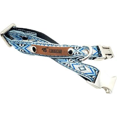 Finnigan's Personalised Designer Cotton Dog Collar Set for Small Breeds-3