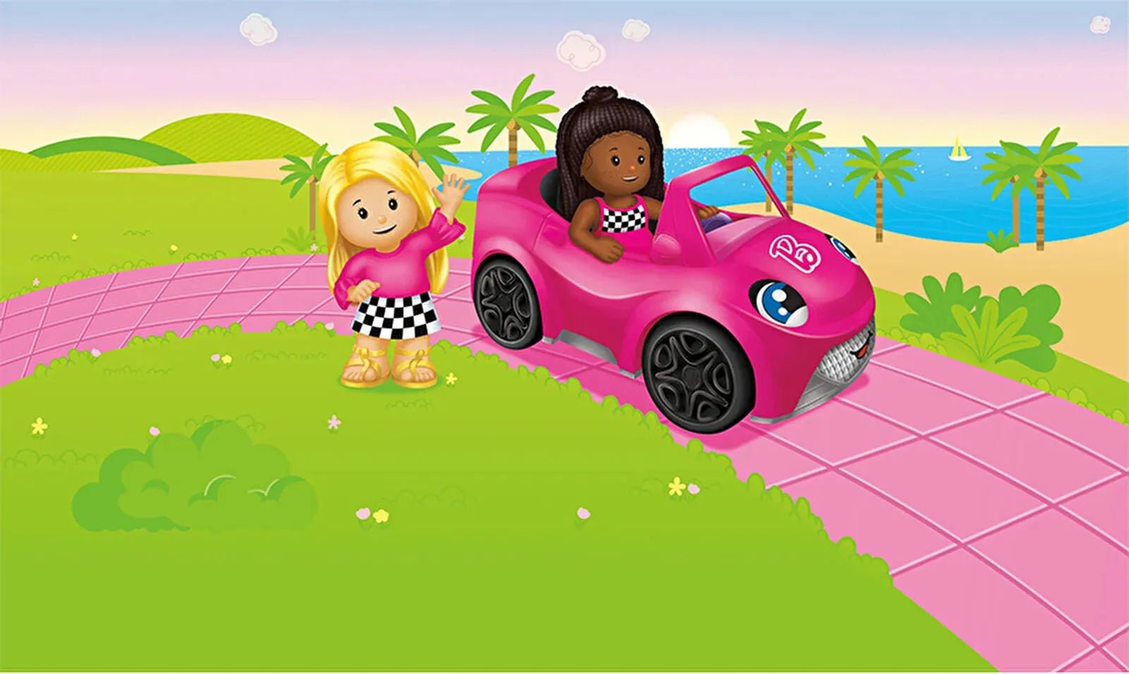 Fisher - Price Little People Barbie Convertible - mezetto ebebek ebebek