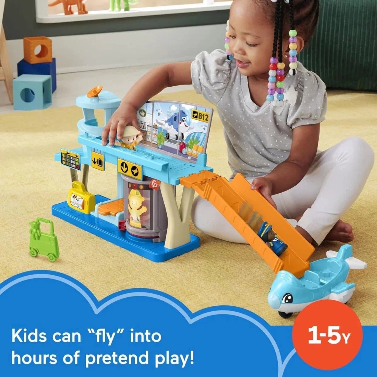 Fisher - Price Little People Everday Adventures Airport Playset - mezetto ebebek ebebek