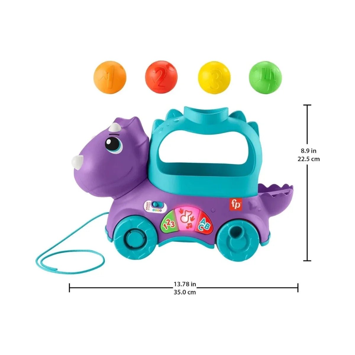 Fisher - Price Poppin Triceratops - mezetto ebebek ebebek