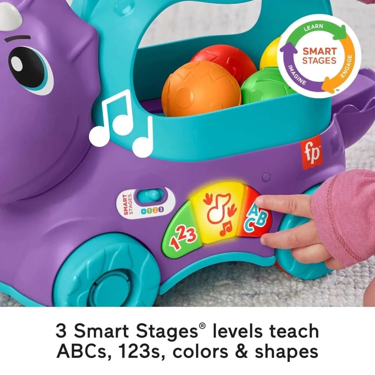 Fisher - Price Poppin Triceratops - mezetto ebebek ebebek