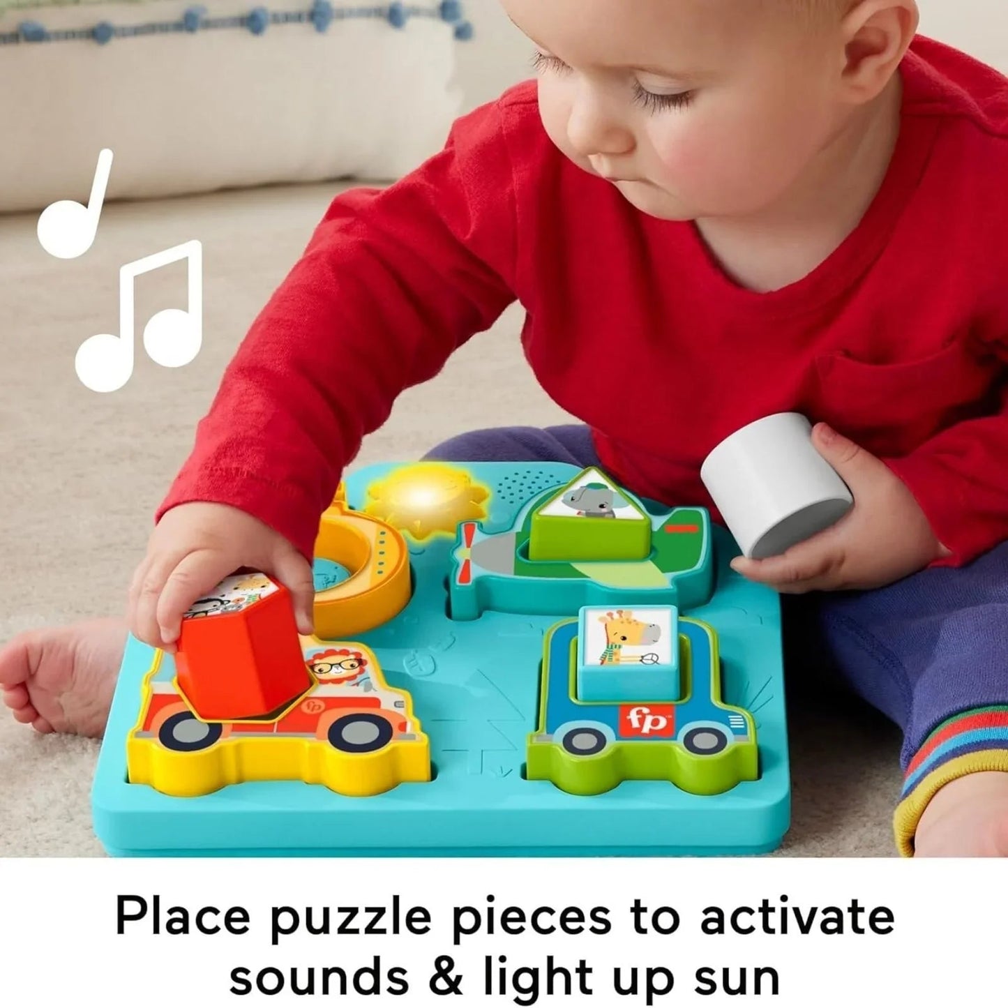 Fisher - Price Shapes & Sounds Vehicle Puzzle Toy - mezetto ebebek ebebek