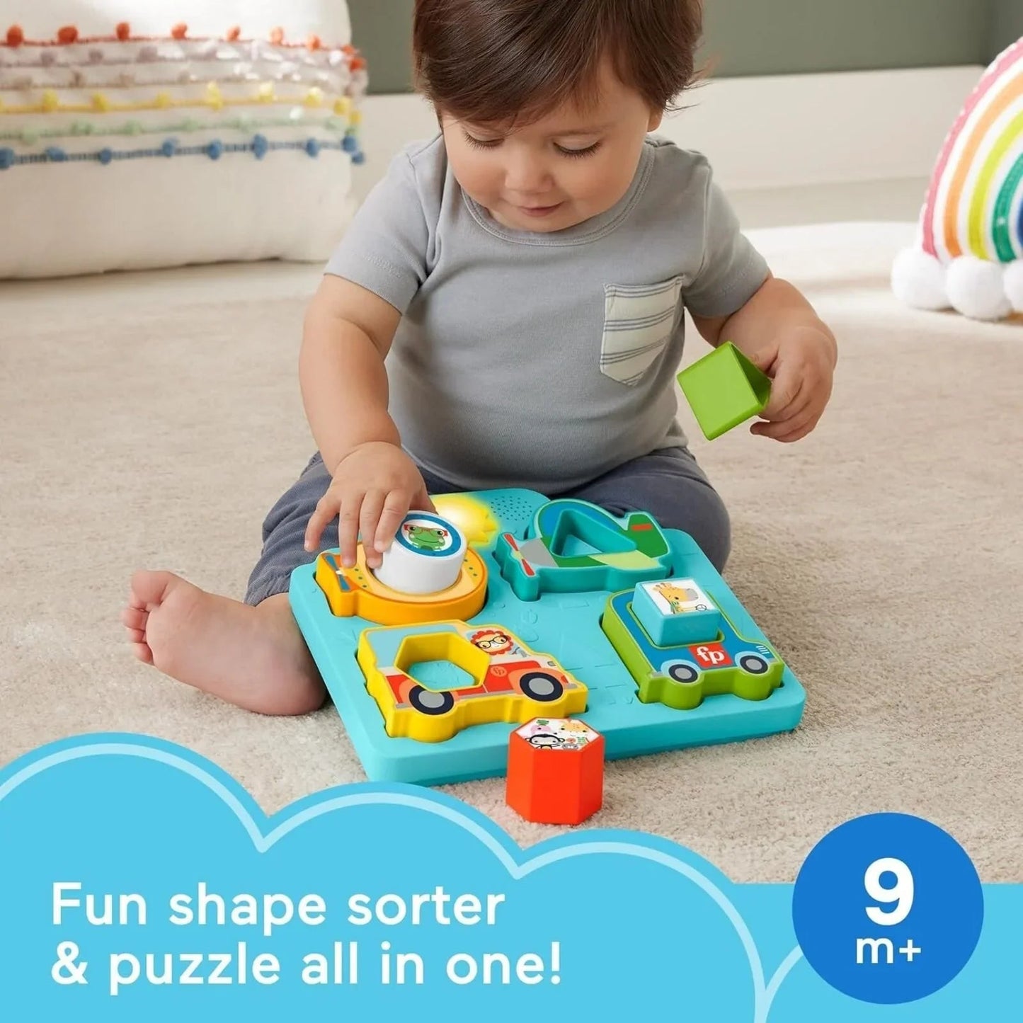 Fisher - Price Shapes & Sounds Vehicle Puzzle Toy - mezetto ebebek ebebek