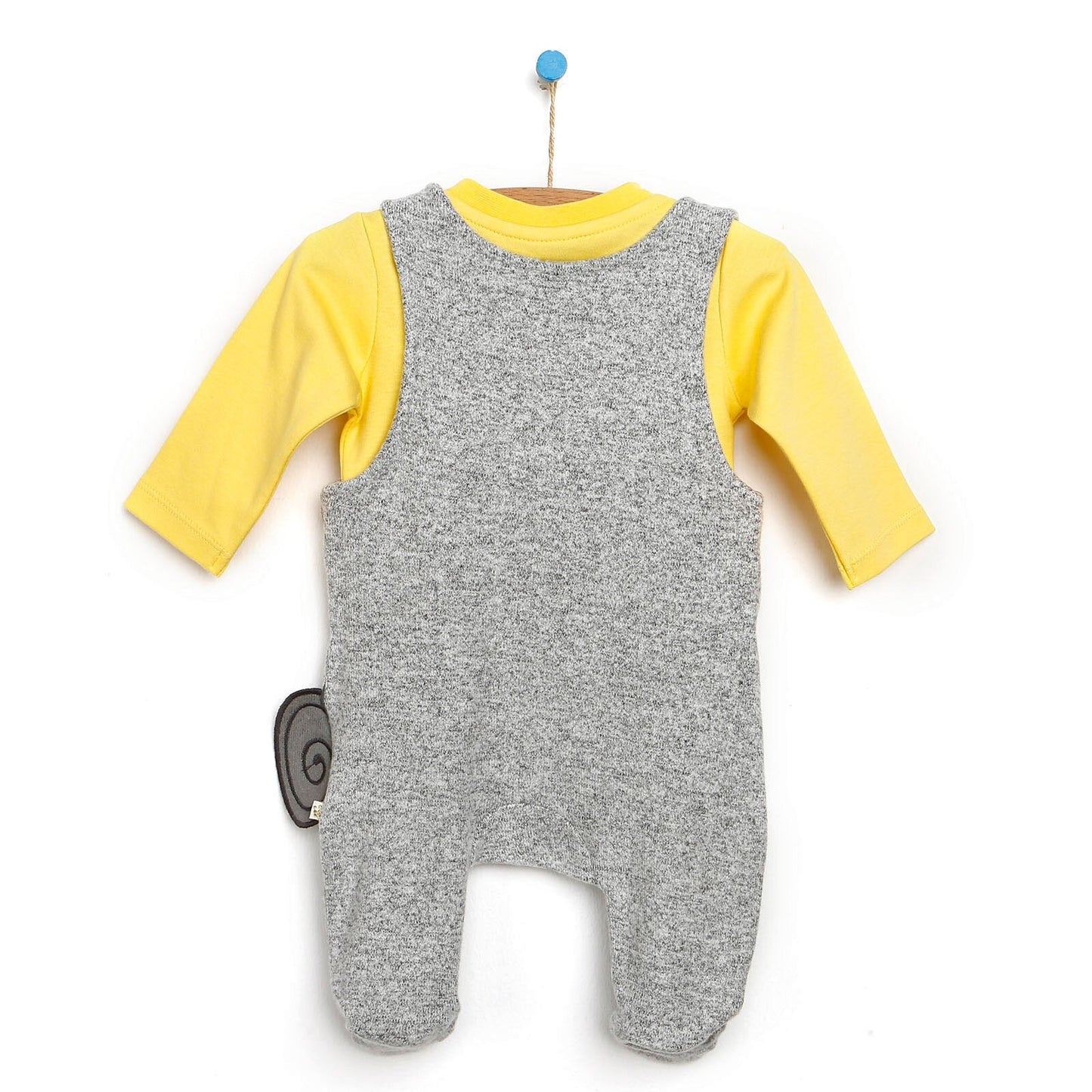 For My Baby Newborn Wild Overalls - Sweatshirt - Grey Melange - mezetto ebebek ebebek