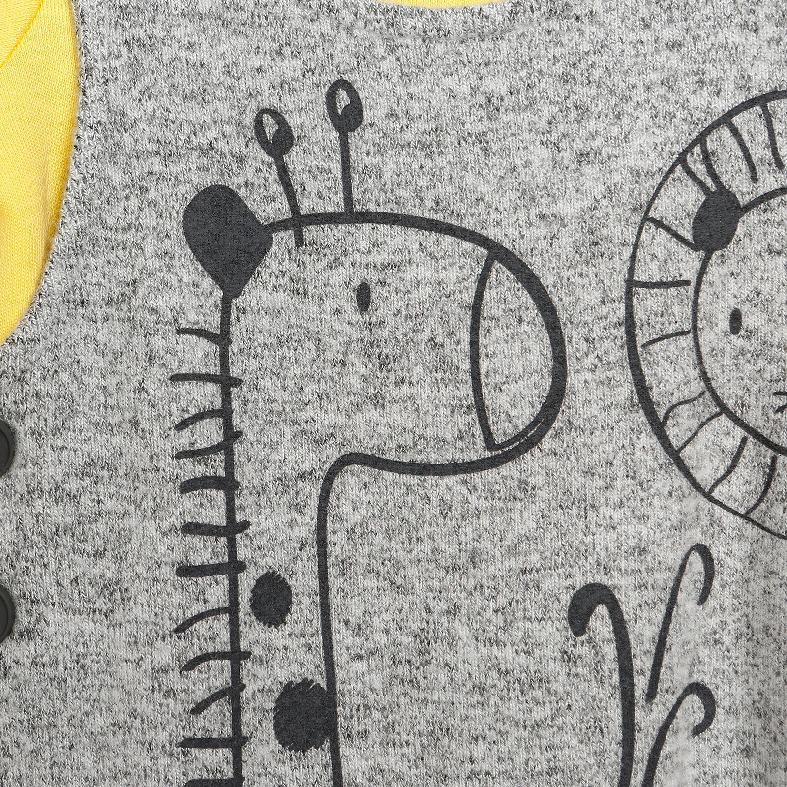 For My Baby Newborn Wild Overalls - Sweatshirt - Grey Melange - mezetto ebebek ebebek