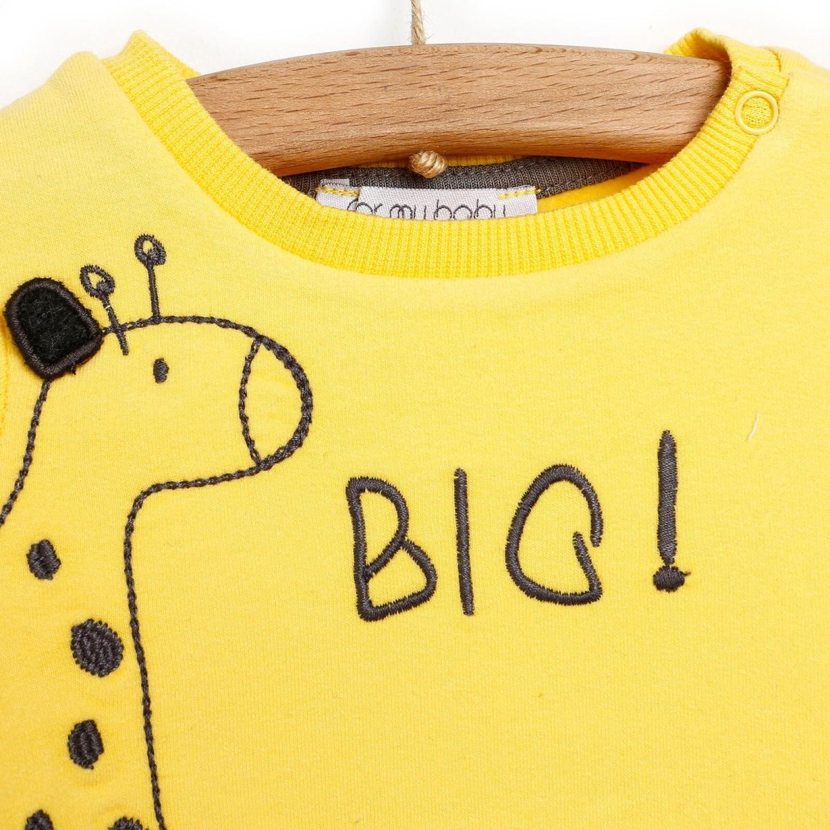 For My Baby Newborn Wild Sweatshirt - Panth - Yellow - mezetto ebebek ebebek